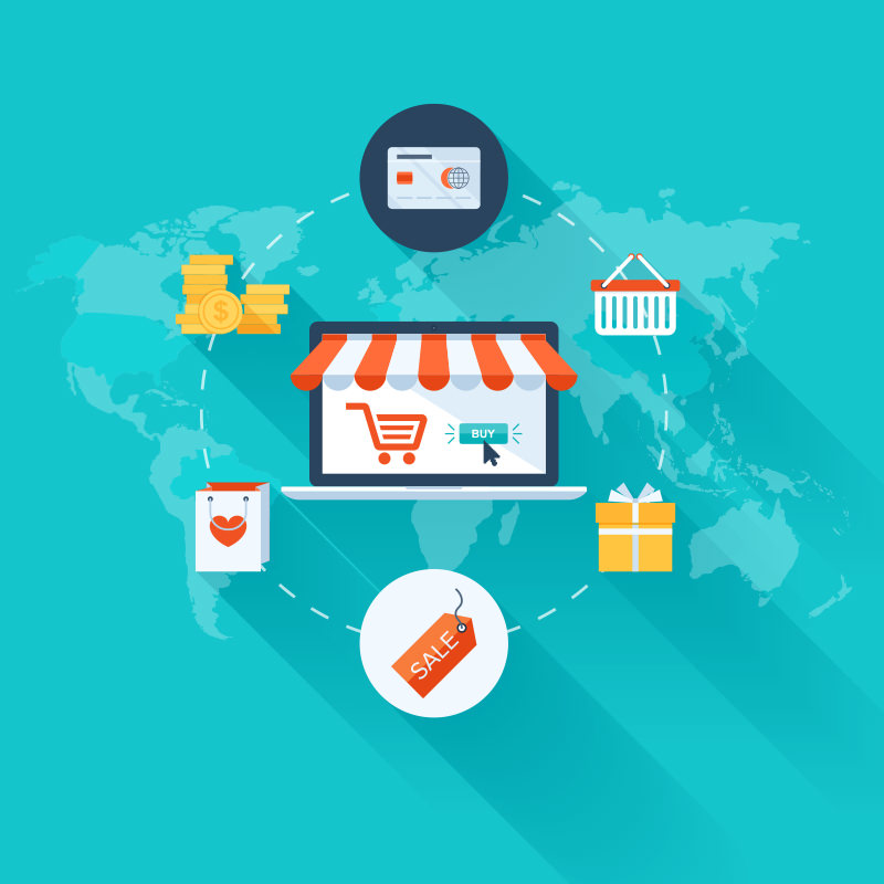 Online Shopping Cycle Illustration Online Shopping Cycle Illustration